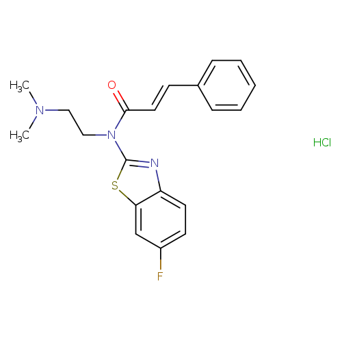 (2E)-N-[2-(dimethylamino)ethyl]-N-(6-fluoro-1,3-benzothiazol-2-yl)-3-phenylprop-2-enamide hydrochloride