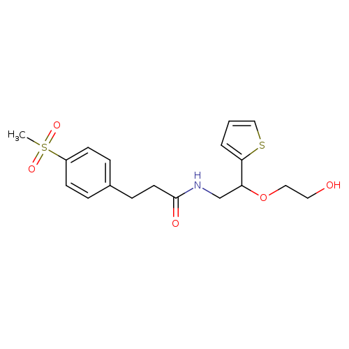 N-[2-(2-hydroxyethoxy)-2-(thiophen-2-yl)ethyl]-3-(4-methanesulfonylphenyl)propanamide