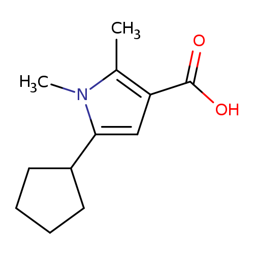 5-cyclopentyl-1,2-dimethyl-1H-pyrrole-3-carboxylic acid