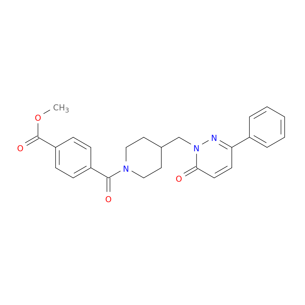 methyl 4-{4-[(6-oxo-3-phenyl-1,6-dihydropyridazin-1-yl)methyl]piperidine-1-carbonyl}benzoate
