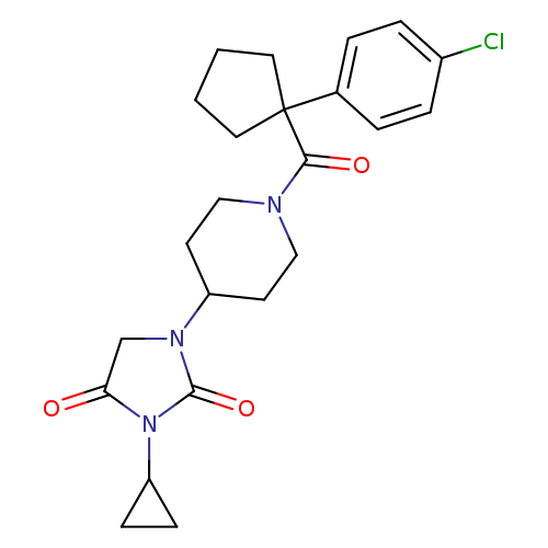 1-{1-[1-(4-chlorophenyl)cyclopentanecarbonyl]piperidin-4-yl}-3-cyclopropylimidazolidine-2,4-dione
