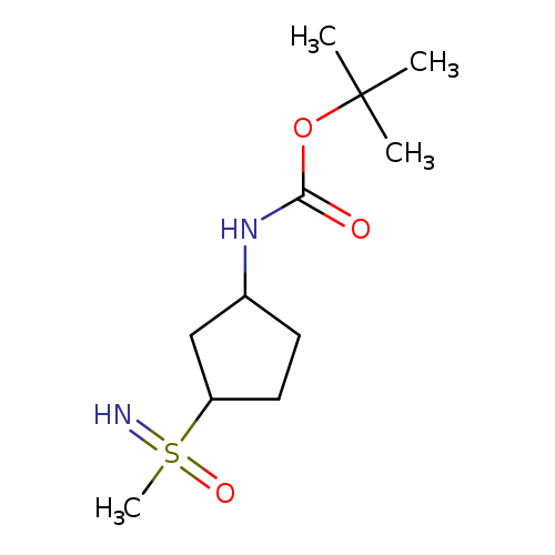 tert-butyl N-{3-[imino(methyl)oxo-lambda6-sulfanyl]cyclopentyl}carbamate