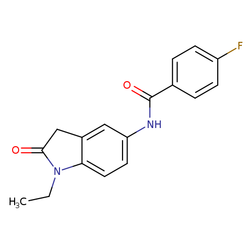 N-(1-ethyl-2-oxo-2,3-dihydro-1H-indol-5-yl)-4-fluorobenzamide