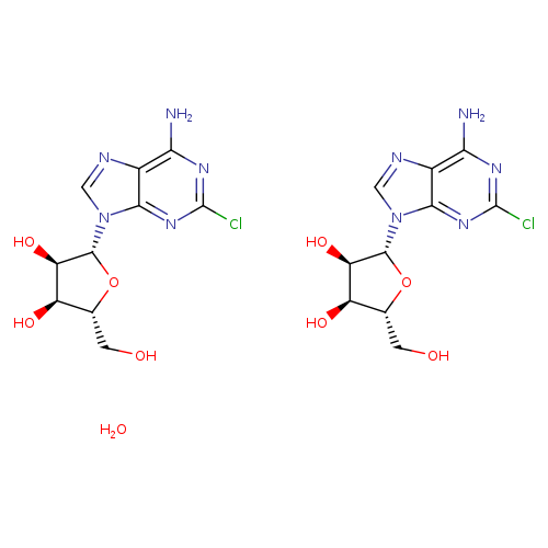 Adenosine, 2-chloro-, hydrate (2:1)