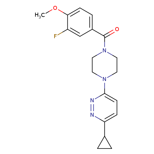 3-cyclopropyl-6-[4-(3-fluoro-4-methoxybenzoyl)piperazin-1-yl]pyridazine