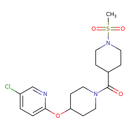 5-chloro-2-{[1-(1-methanesulfonylpiperidine-4-carbonyl)piperidin-4-yl]oxy}pyridine