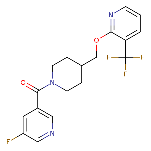 3-fluoro-5-[4-({[3-(trifluoromethyl)pyridin-2-yl]oxy}methyl)piperidine-1-carbonyl]pyridine