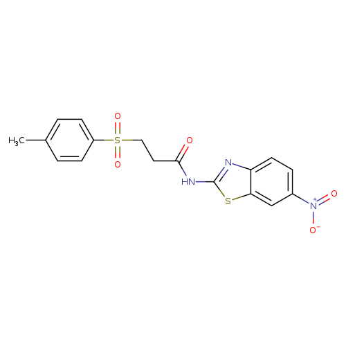 3-(4-methylbenzenesulfonyl)-N-(6-nitro-1,3-benzothiazol-2-yl)propanamide