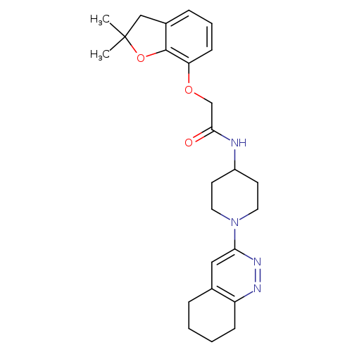2-[(2,2-dimethyl-2,3-dihydro-1-benzofuran-7-yl)oxy]-N-[1-(5,6,7,8-tetrahydrocinnolin-3-yl)piperidin-4-yl]acetamide