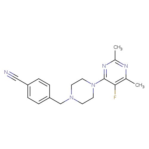 4-{[4-(5-fluoro-2,6-dimethylpyrimidin-4-yl)piperazin-1-yl]methyl}benzonitrile