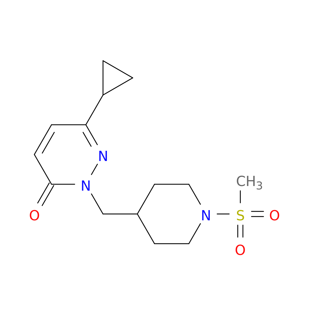 6-cyclopropyl-2-[(1-methanesulfonylpiperidin-4-yl)methyl]-2,3-dihydropyridazin-3-one