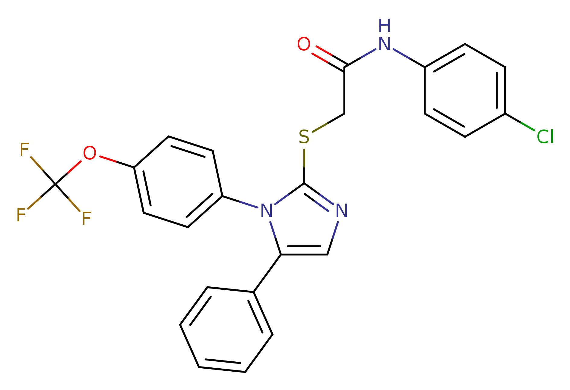 N-(4-chlorophenyl)-2-({5-phenyl-1-[4-(trifluoromethoxy)phenyl]-1H-imidazol-2-yl}sulfanyl)acetamide