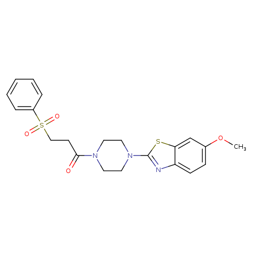 3-(benzenesulfonyl)-1-[4-(6-methoxy-1,3-benzothiazol-2-yl)piperazin-1-yl]propan-1-one