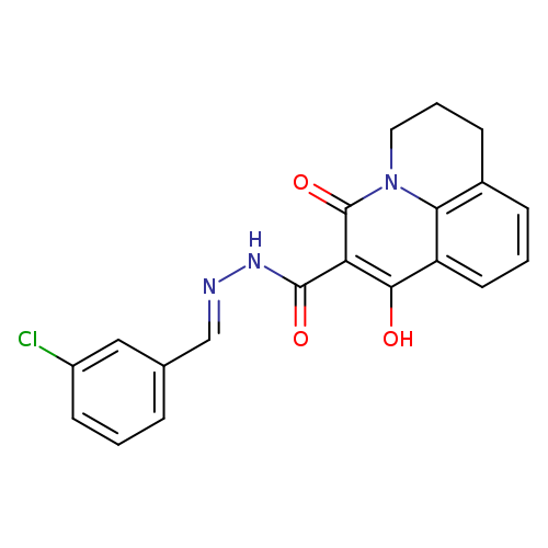 N'-[(1E)-(3-chlorophenyl)methylidene]-4-hydroxy-2-oxo-1-azatricyclo[7.3.1.0^{5,13}]trideca-3,5(13),6,8-tetraene-3-carbohydrazide