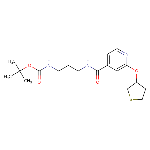 tert-butyl N-(3-{[2-(thiolan-3-yloxy)pyridin-4-yl]formamido}propyl)carbamate