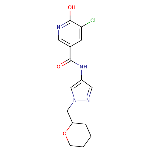 5-chloro-6-hydroxy-N-{1-[(oxan-2-yl)methyl]-1H-pyrazol-4-yl}pyridine-3-carboxamide