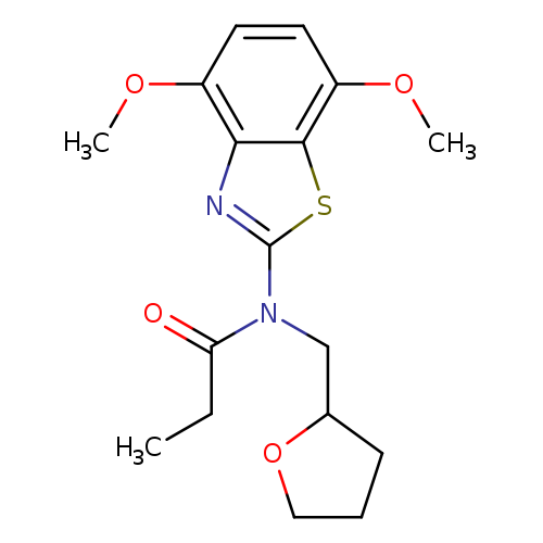 N-(4,7-dimethoxy-1,3-benzothiazol-2-yl)-N-[(oxolan-2-yl)methyl]propanamide