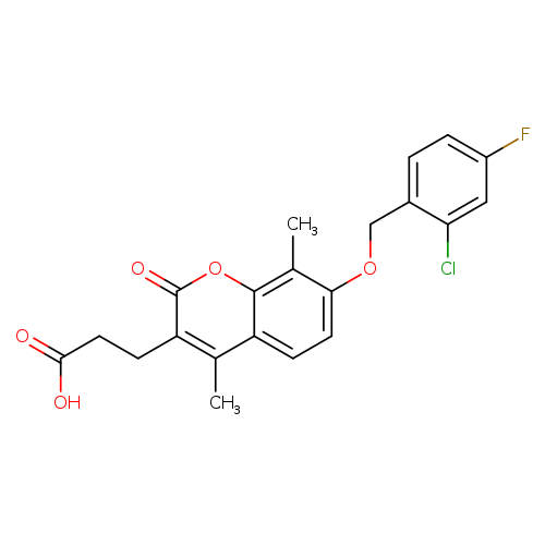3-{7-[(2-chloro-4-fluorobenzyl)oxy]-4,8-dimethyl-2-oxo-2H-chromen-3-yl}propanoic acid