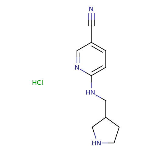 6-[(pyrrolidin-3-ylmethyl)amino]pyridine-3-carbonitrile hydrochloride