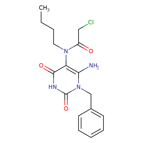 N-(6-amino-1-benzyl-2,4-dioxo-1,2,3,4-tetrahydropyrimidin-5-yl)-N-butyl-2-chloroacetamide