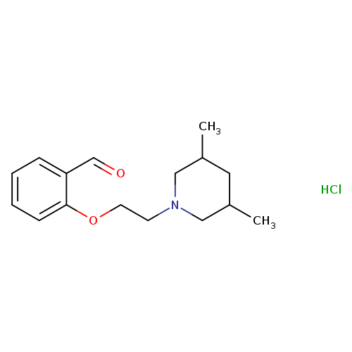 2-[2-(3,5-dimethyl-1-piperidinyl)ethoxy]benzaldehyde hydrochloride