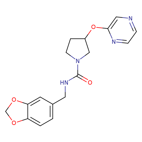 N-[(2H-1,3-benzodioxol-5-yl)methyl]-3-(pyrazin-2-yloxy)pyrrolidine-1-carboxamide