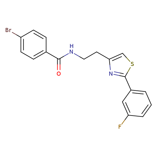 4-bromo-N-{2-[2-(3-fluorophenyl)-1,3-thiazol-4-yl]ethyl}benzamide