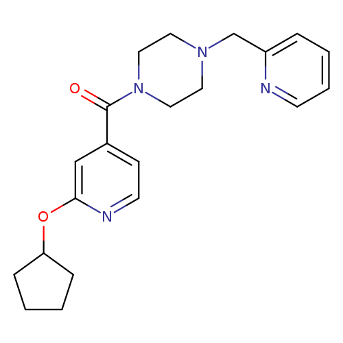 1-[2-(cyclopentyloxy)pyridine-4-carbonyl]-4-[(pyridin-2-yl)methyl]piperazine