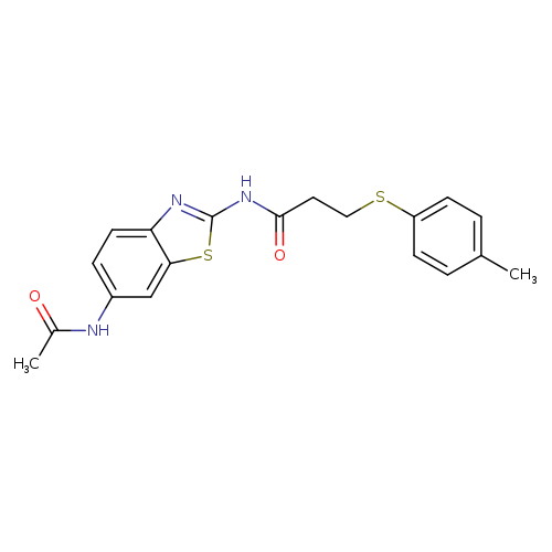 N-(6-acetamido-1,3-benzothiazol-2-yl)-3-[(4-methylphenyl)sulfanyl]propanamide