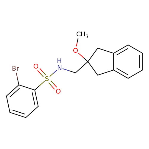 2-bromo-N-[(2-methoxy-2,3-dihydro-1H-inden-2-yl)methyl]benzene-1-sulfonamide