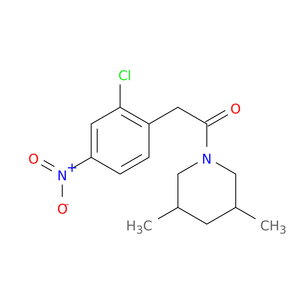 2-(2-CHLORO-4-NITROPHENYL)-1-(3,5-DIMETHYL-1-PIPERIDINYL)ETHANONE