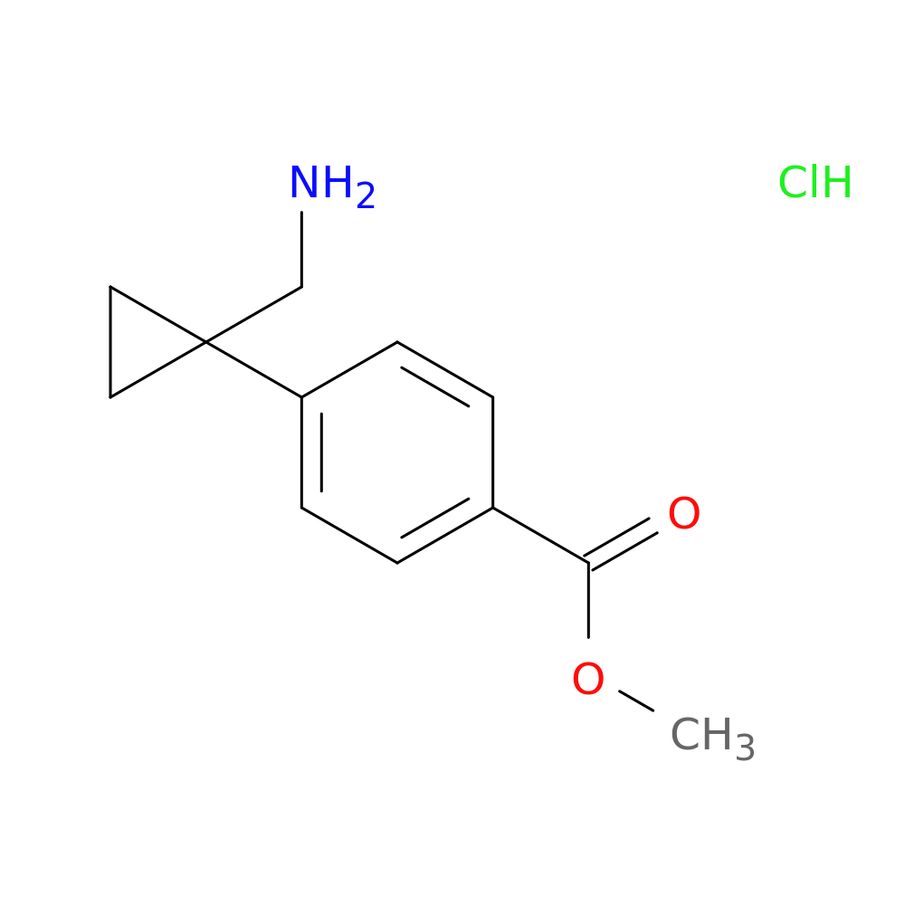 methyl 4-[1-(aminomethyl)cyclopropyl]benzoate hydrochloride