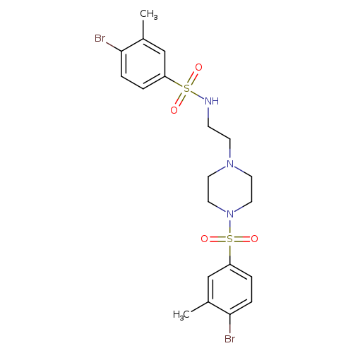 4-bromo-N-{2-[4-(4-bromo-3-methylbenzenesulfonyl)piperazin-1-yl]ethyl}-3-methylbenzene-1-sulfonamide