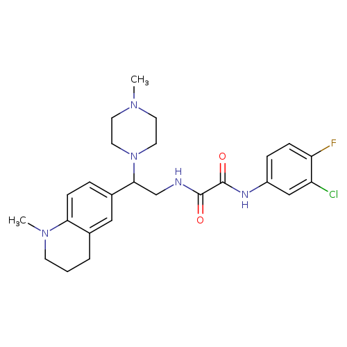 N'-(3-chloro-4-fluorophenyl)-N-[2-(1-methyl-1,2,3,4-tetrahydroquinolin-6-yl)-2-(4-methylpiperazin-1-yl)ethyl]ethanediamide