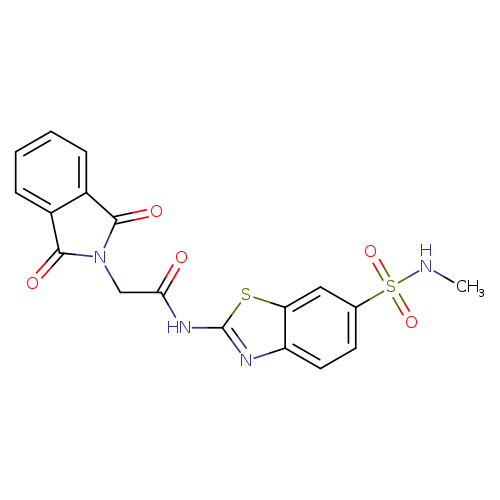 2-(1,3-dioxo-2,3-dihydro-1H-isoindol-2-yl)-N-[6-(methylsulfamoyl)-1,3-benzothiazol-2-yl]acetamide