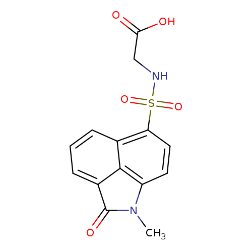 2-[(1-methyl-2-oxobenzo[cd]indol-6-yl)sulfonylamino]acetic acid