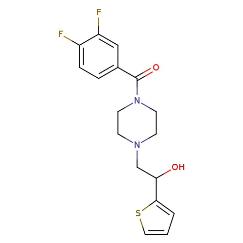 2-[4-(3,4-difluorobenzoyl)piperazin-1-yl]-1-(thiophen-2-yl)ethan-1-ol