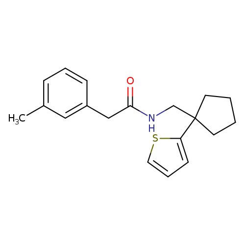 2-(3-methylphenyl)-N-{[1-(thiophen-2-yl)cyclopentyl]methyl}acetamide
