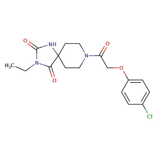 8-[2-(4-chlorophenoxy)acetyl]-3-ethyl-1,3,8-triazaspiro[4.5]decane-2,4-dione