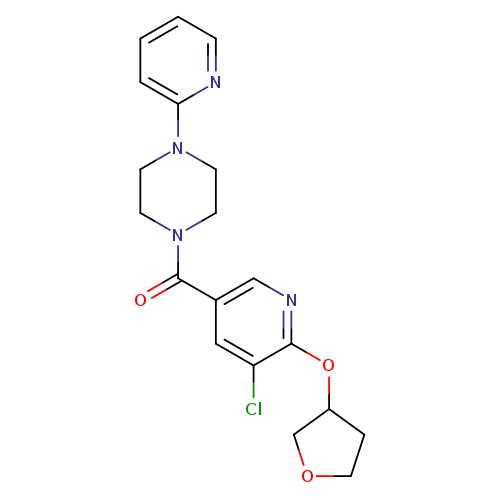 1-[5-chloro-6-(oxolan-3-yloxy)pyridine-3-carbonyl]-4-(pyridin-2-yl)piperazine