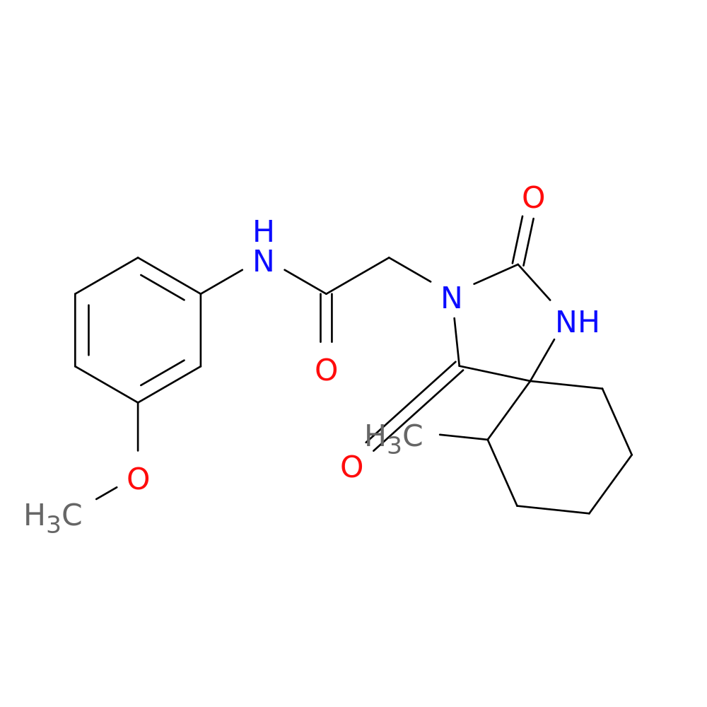 N-(3-methoxyphenyl)-2-{6-methyl-2,4-dioxo-1,3-diazaspiro[4.5]decan-3-yl}acetamide