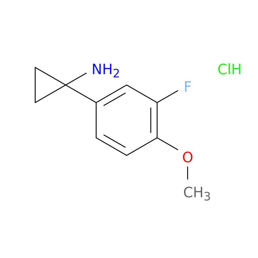 1-(3-fluoro-4-methoxy-phenyl)cyclopropanamine;hydrochloride