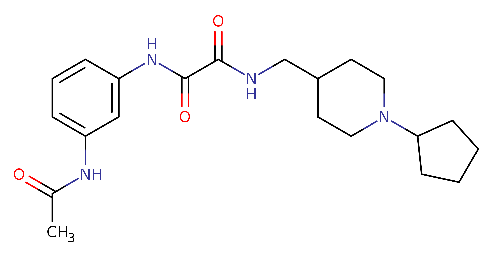 N-[(1-cyclopentylpiperidin-4-yl)methyl]-N'-(3-acetamidophenyl)ethanediamide
