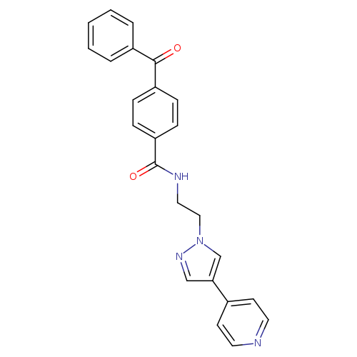 4-benzoyl-N-{2-[4-(pyridin-4-yl)-1H-pyrazol-1-yl]ethyl}benzamide