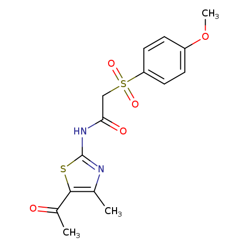 N-(5-acetyl-4-methyl-1,3-thiazol-2-yl)-2-(4-methoxybenzenesulfonyl)acetamide