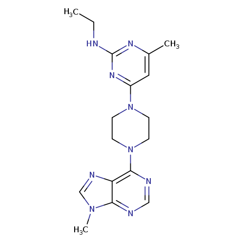 N-ethyl-4-methyl-6-[4-(9-methyl-9H-purin-6-yl)piperazin-1-yl]pyrimidin-2-amine