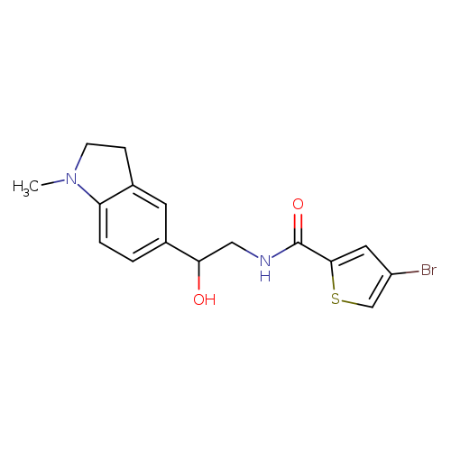 4-bromo-N-[2-hydroxy-2-(1-methyl-2,3-dihydro-1H-indol-5-yl)ethyl]thiophene-2-carboxamide
