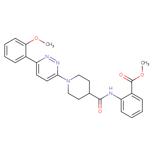 methyl 2-{1-[6-(2-methoxyphenyl)pyridazin-3-yl]piperidine-4-amido}benzoate