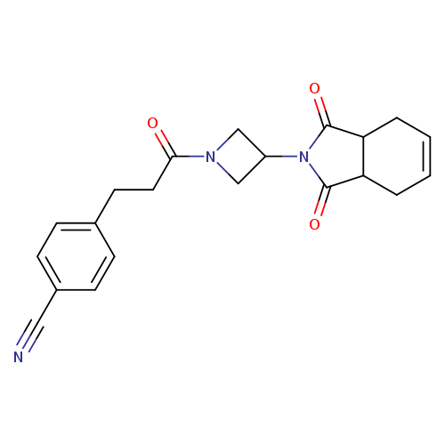 4-{3-[3-(1,3-dioxo-2,3,3a,4,7,7a-hexahydro-1H-isoindol-2-yl)azetidin-1-yl]-3-oxopropyl}benzonitrile