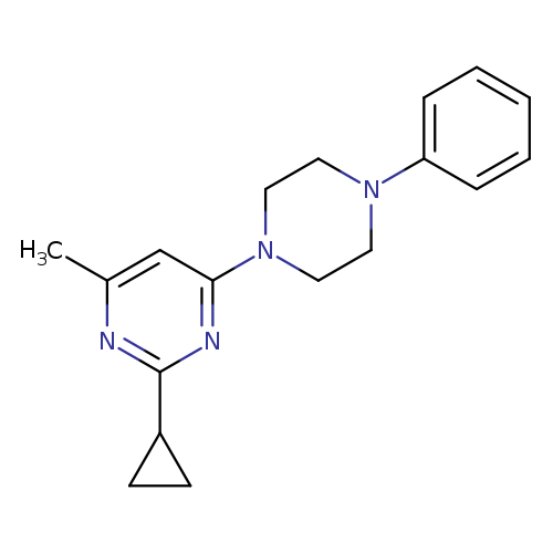 2-cyclopropyl-4-methyl-6-(4-phenylpiperazin-1-yl)pyrimidine